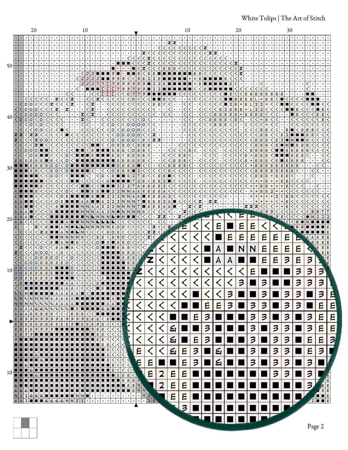 White Tulips Cross Stitch Kit - Premium Cross Stitch Kit - The Art of Stitch