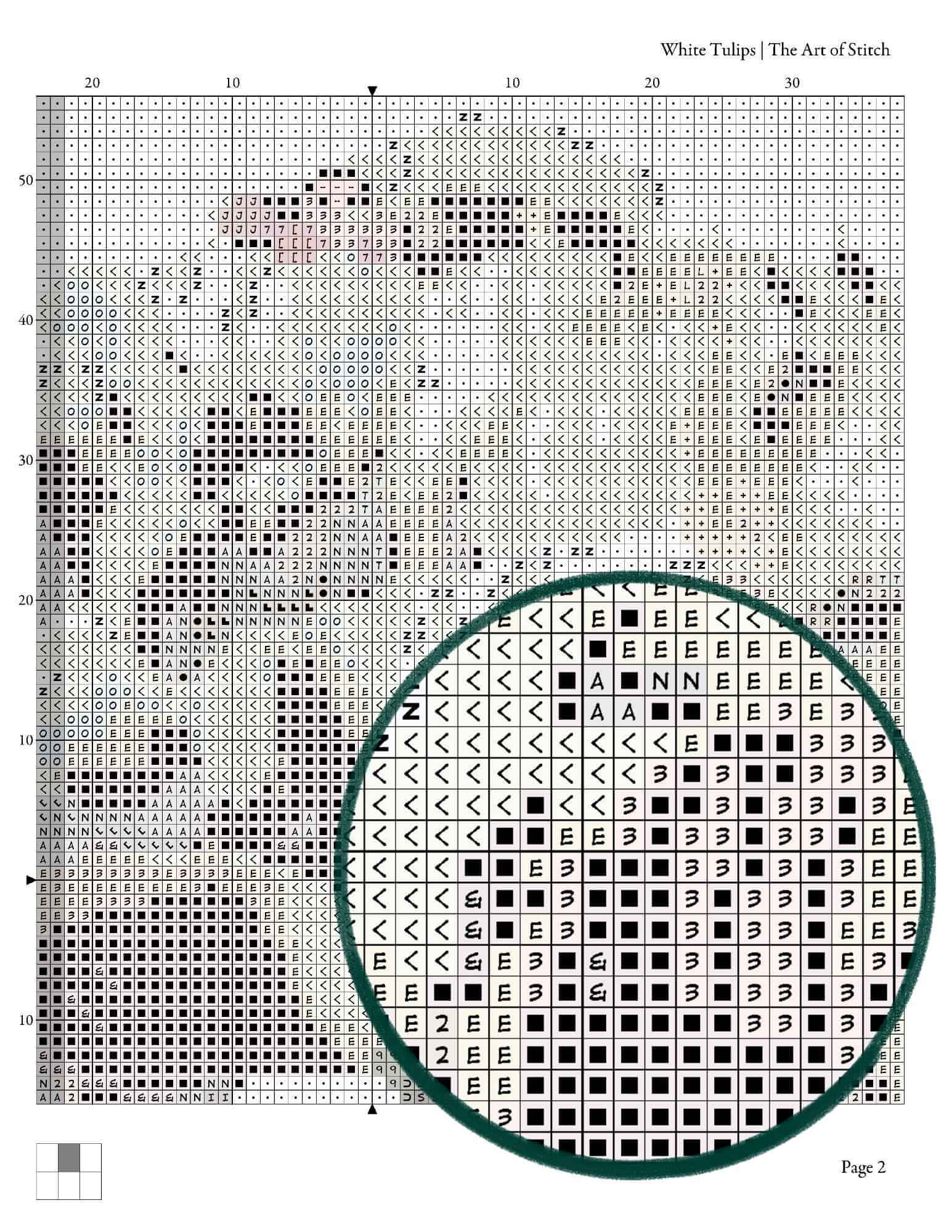 White Tulips Cross Stitch Kit - Premium Cross Stitch Kit - The Art of Stitch