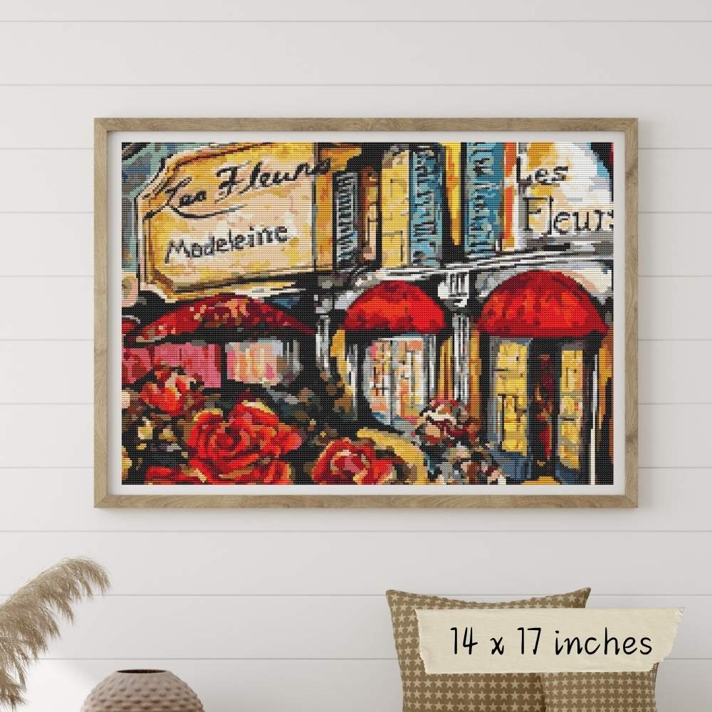 Paris Flower Market Cross Stitch Kit