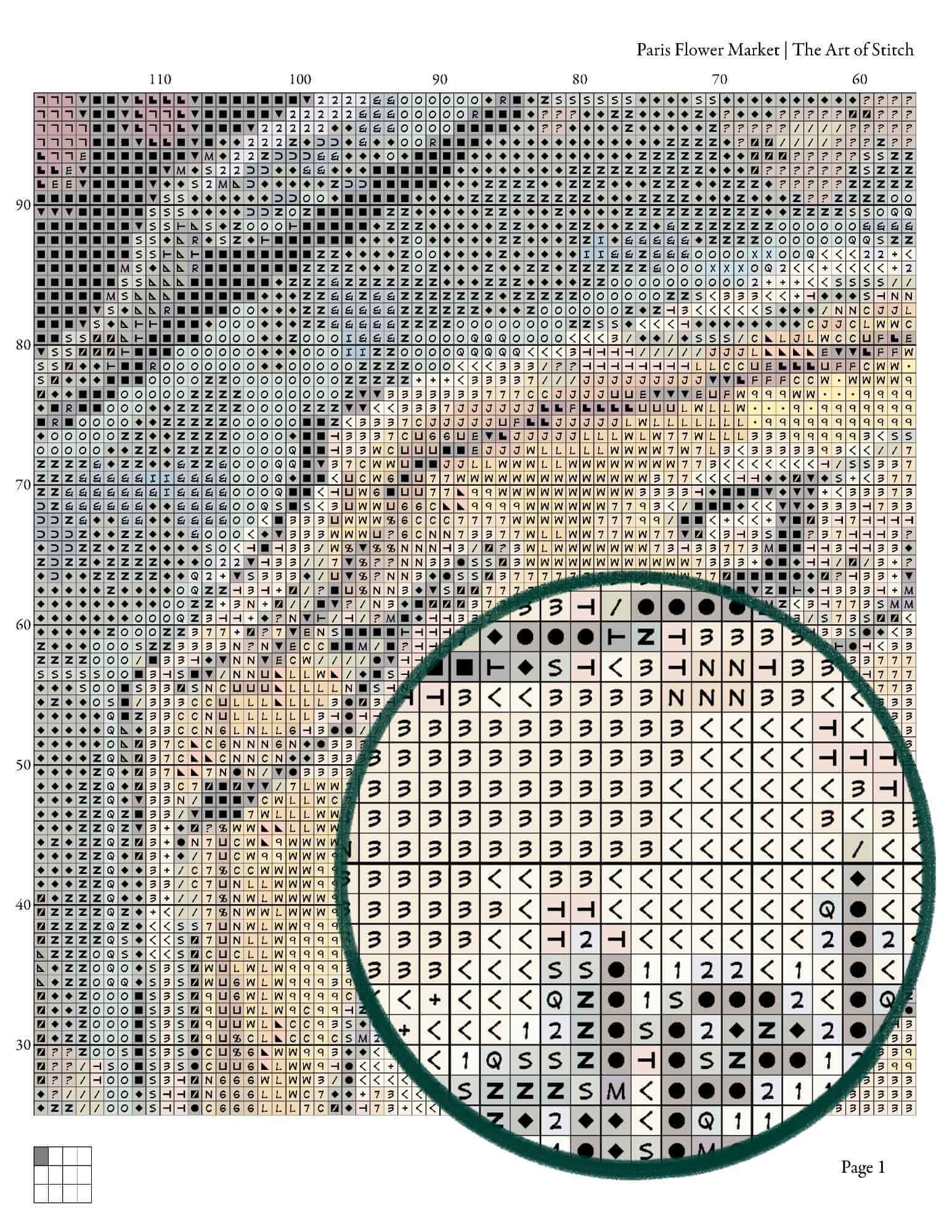 Paris Flower Market Cross Stitch Kit - Premium Cross Stitch Kit - The Art of Stitch