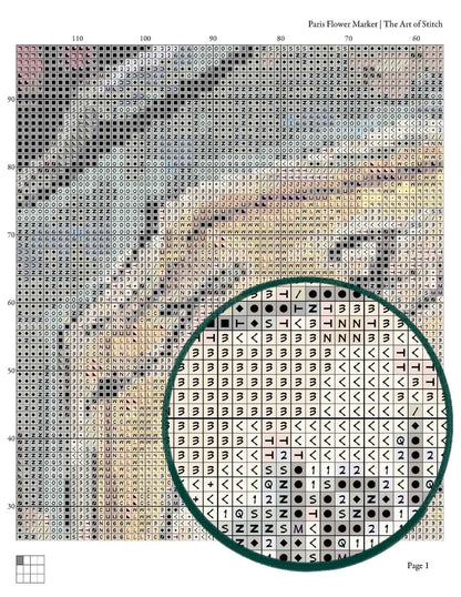 Paris Flower Market Cross Stitch Kit - Premium Cross Stitch Kit - The Art of Stitch