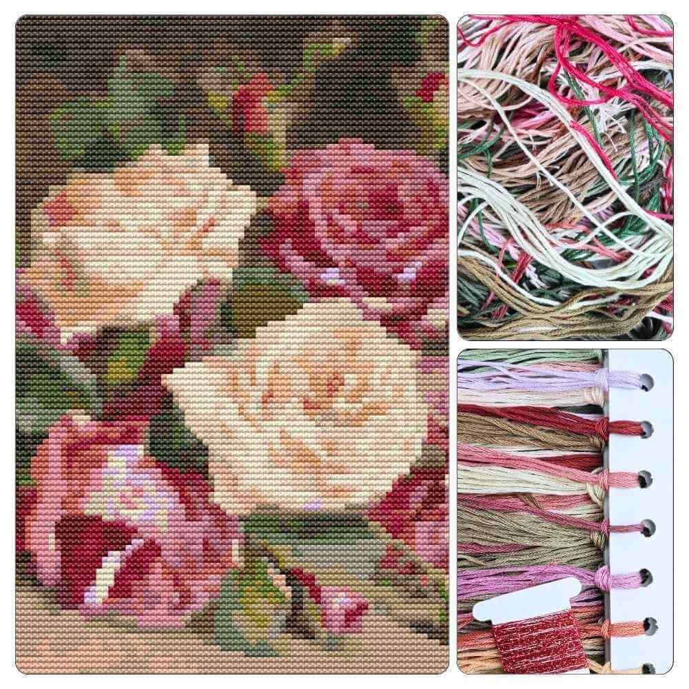 Bed of Roses Cross Stitch Kit