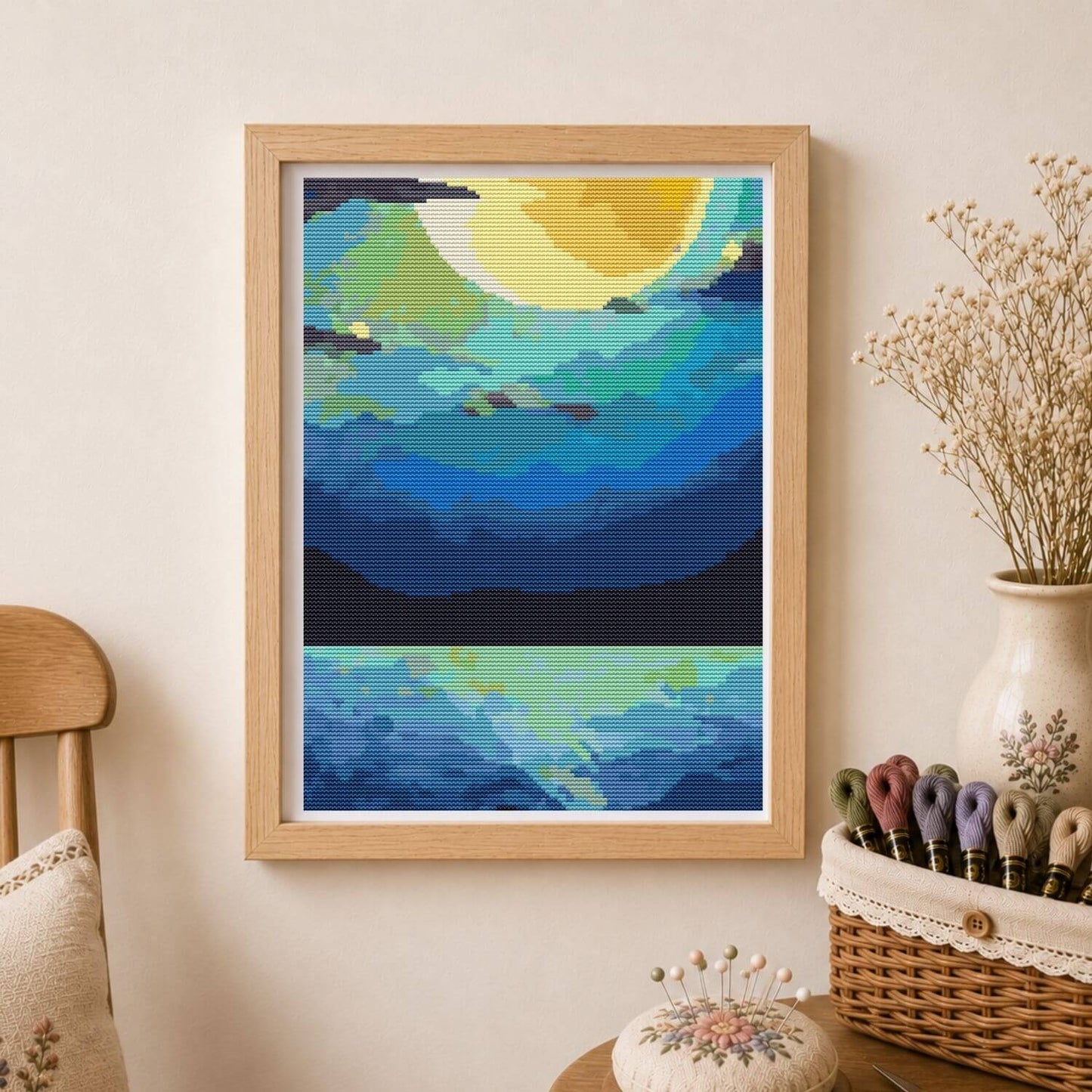 Moonlight Cross Stitch Kit - Premium Cross Stitch Kit - The Art of Stitch