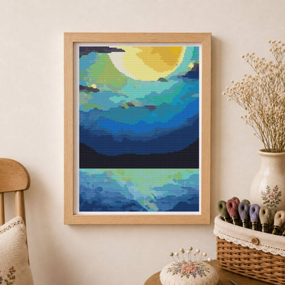 Moonlight Cross Stitch Kit - Premium Cross Stitch Kit - The Art of Stitch