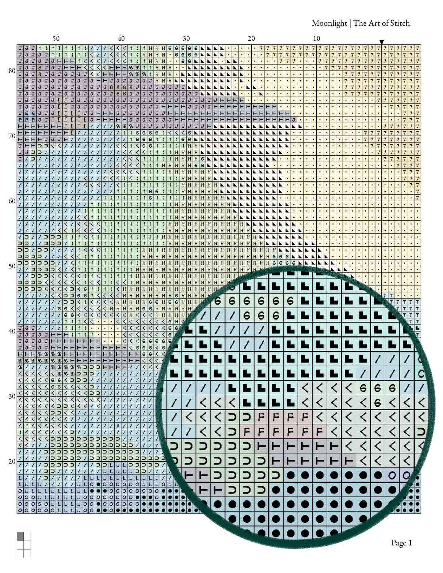 Moonlight Cross Stitch Pattern - Premium Cross Stitch Pattern - The Art of Stitch