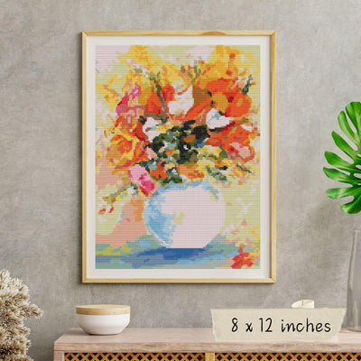 Flowers in a Vase Cross Stitch Kit