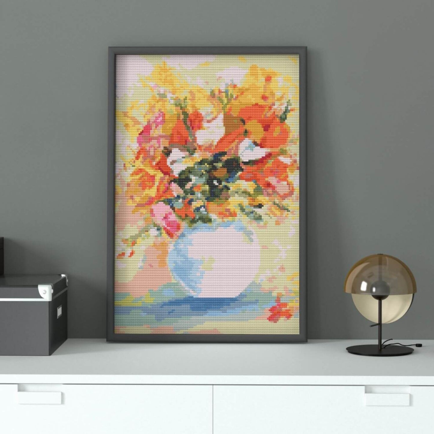 Flowers in a Vase Cross Stitch Pattern - Premium Cross Stitch Pattern - The Art of Stitch