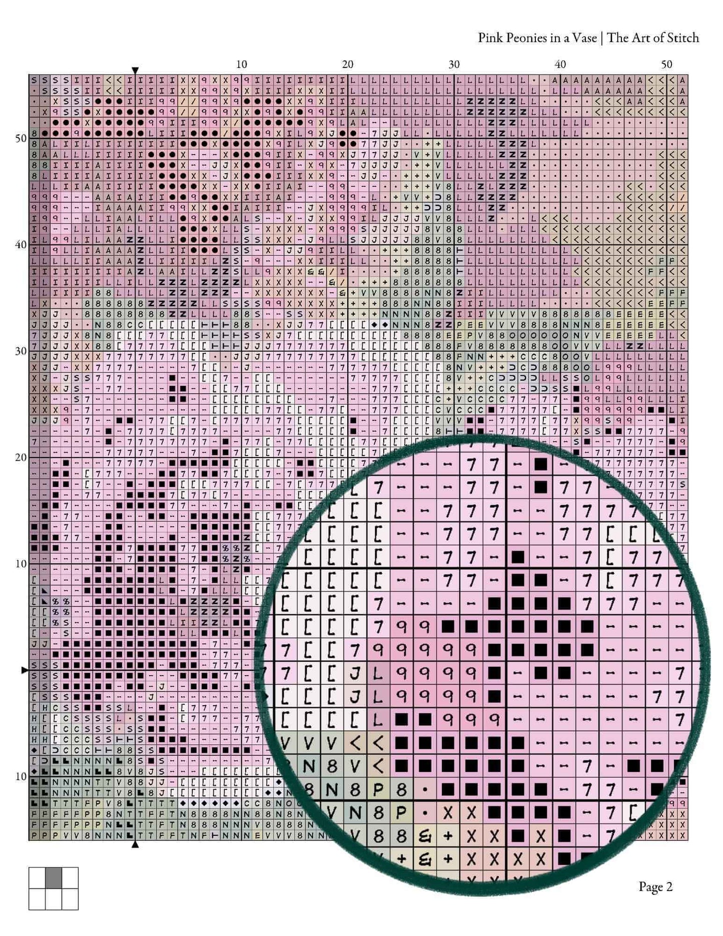 Pink Peonies in a Vase Cross Stitch Kit - Premium Cross Stitch Kit - The Art of Stitch