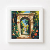 Through the Garden Arch Cross Stitch Pattern - Premium Cross Stitch Pattern - The Art of Stitch