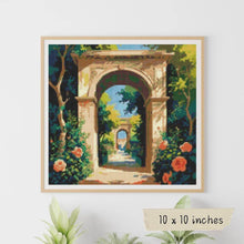 Through the Garden Arch Cross Stitch Pattern