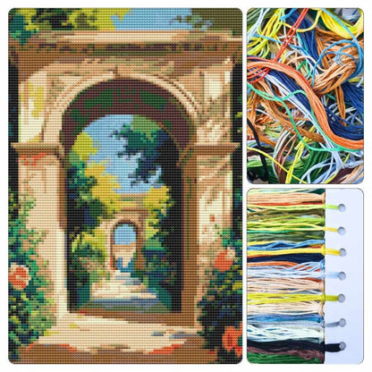 Through the Garden Arch Cross Stitch Kit
