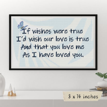 Word It! Series: If Wishes were True Cross Stitch Pattern