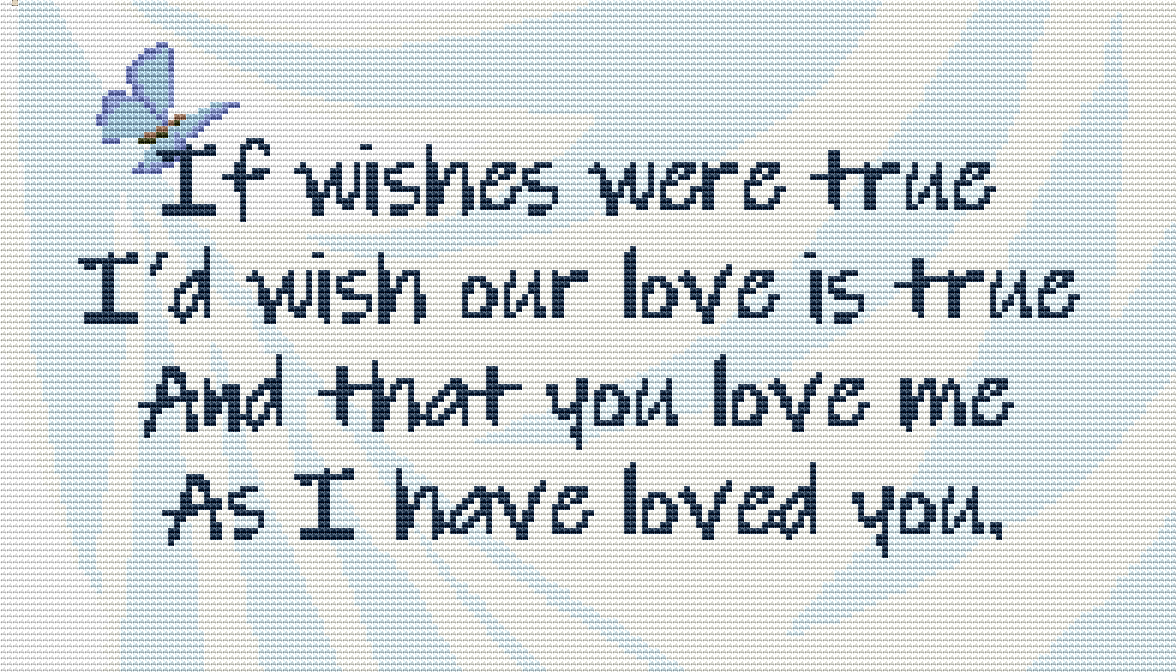 Word It! Series: If Wishes were True Cross Stitch Pattern