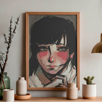 The Girl from Japan Cross Stitch Pattern - Premium Cross Stitch Pattern - Farah Gul
