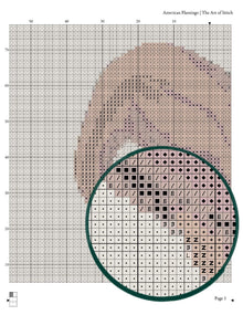American Flamingo Cross Stitch Kit - Premium Cross Stitch Kit - John James Audubon