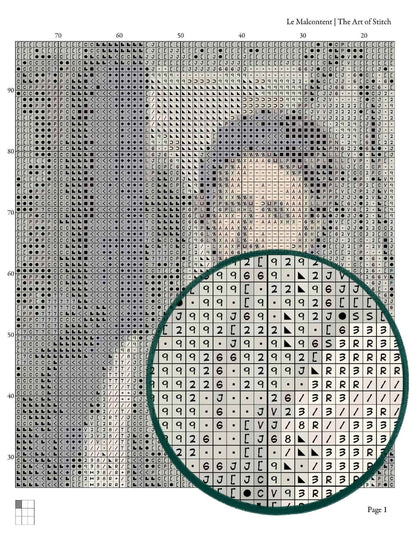Le Malcontent (The Unhappy) Cross Stitch Kit - Premium Cross Stitch Kit - Francois Barraud