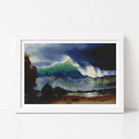 The Shore of the Turquoise Sea Cross Stitch Kit - Premium Cross Stitch Kit - Albert Bierstadt