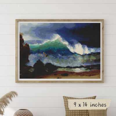 The Shore of the Turquoise Sea Cross Stitch Pattern