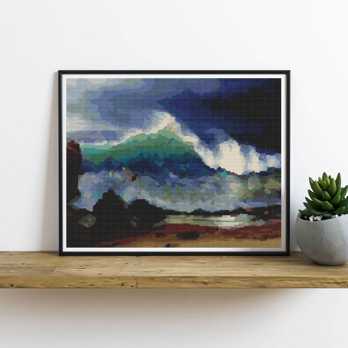 The Shore of the Turquoise Sea Cross Stitch Pattern - Premium Cross Stitch Pattern - Albert Bierstadt