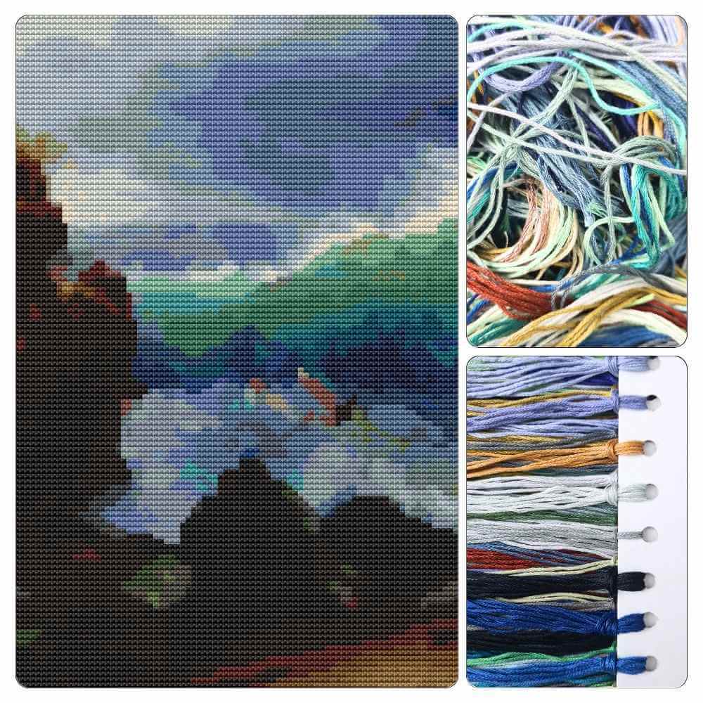 The Shore of the Turquoise Sea Cross Stitch Kit