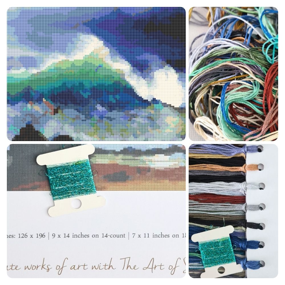 The Shore of the Turquoise Sea Cross Stitch Kit | Albert Bierstadt