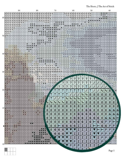 The Shore of the Turquoise Sea Cross Stitch Kit - Premium Cross Stitch Kit - Albert Bierstadt