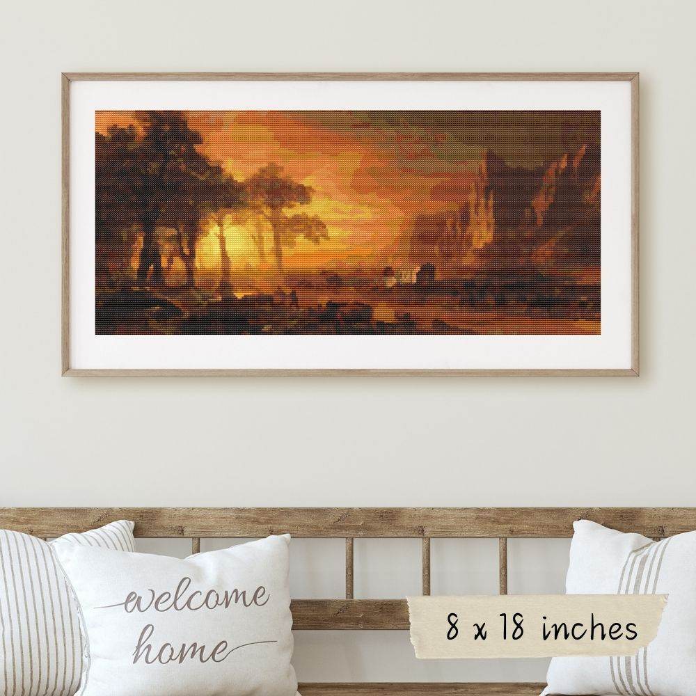 Emigrants Crossing the Plains Cross Stitch Kit by Albert Bierstadt