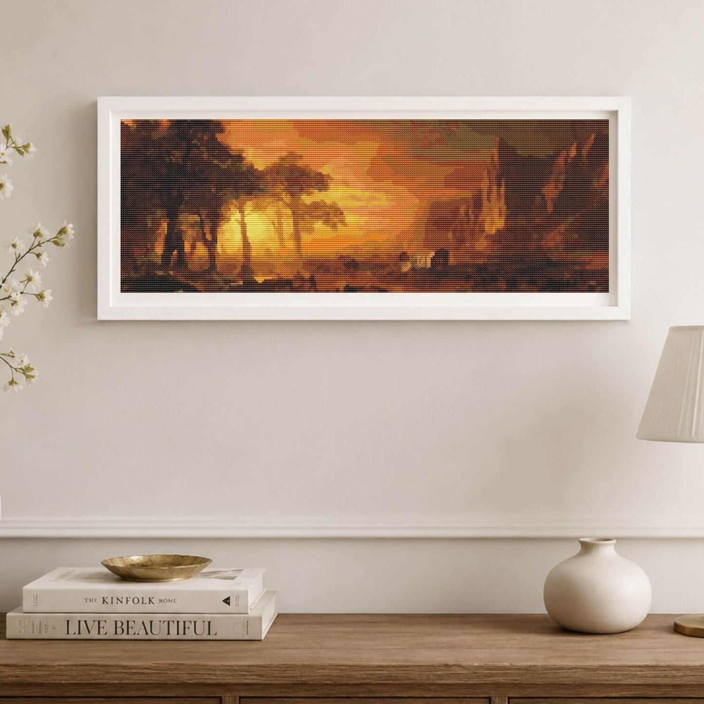 Emigrants Crossing the Plains Cross Stitch Kit - Premium Cross Stitch Kit - Albert Bierstadt