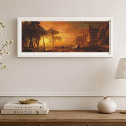 Emigrants Crossing the Plains Cross Stitch Kit - Premium Cross Stitch Kit - Albert Bierstadt