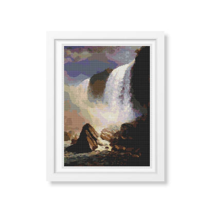 Falls of Niagara From Below Cross Stitch Kit | Albert Bierstadt