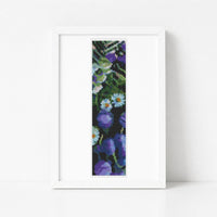 Bouquet of Purple Flowers Bookmark Cross Stitch Kit - Bookmark Cross Stitch Kit - Boris Kustodiev