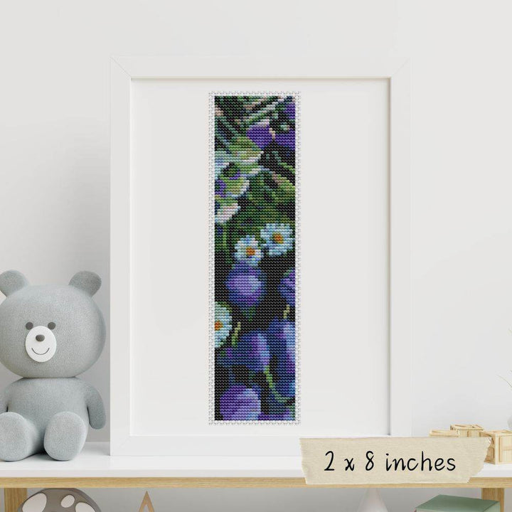 Bouquet of Purple Flowers Bookmark Cross Stitch Kit - The Art of Cross Stitch