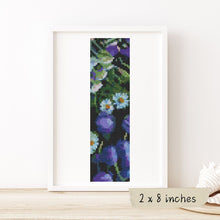 Bouquet of Purple Flowers Bookmark Cross Stitch Kit | Boris Kustodiev