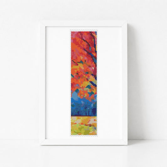 The Colors of Autumn Bookmark Cross Stitch Pattern - Bookmark Cross Stitch Pattern - The Art of Stitch