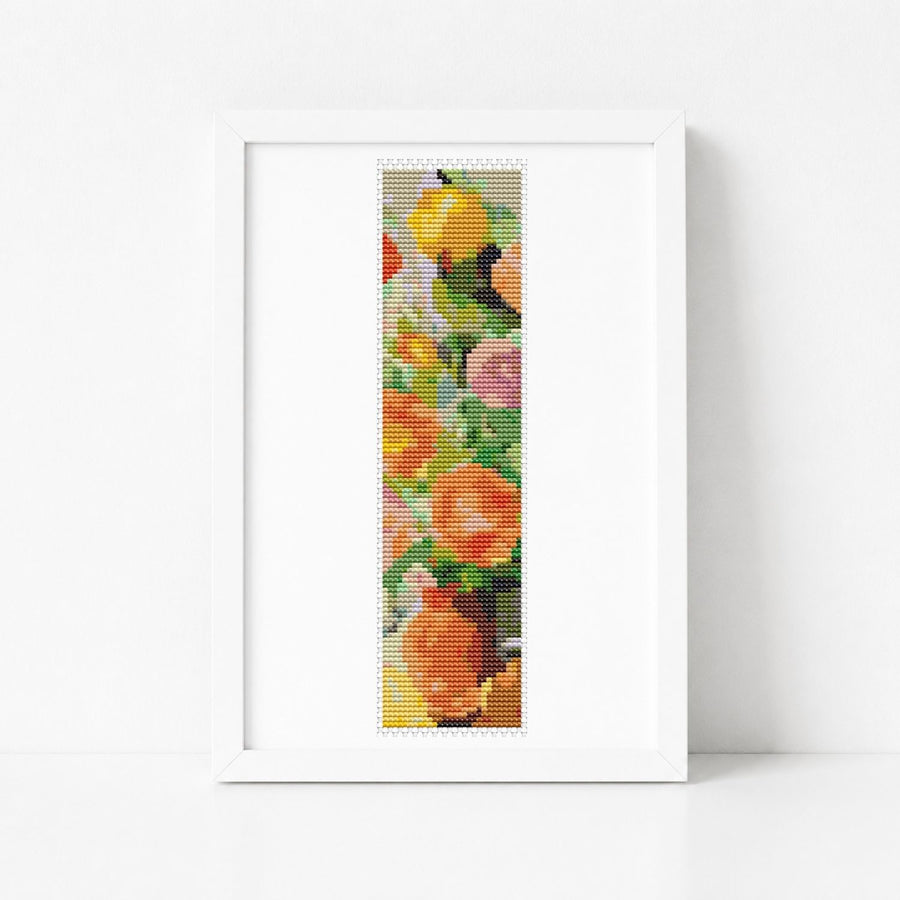 Grand Bouquet Bookmark Cross Stitch Pattern