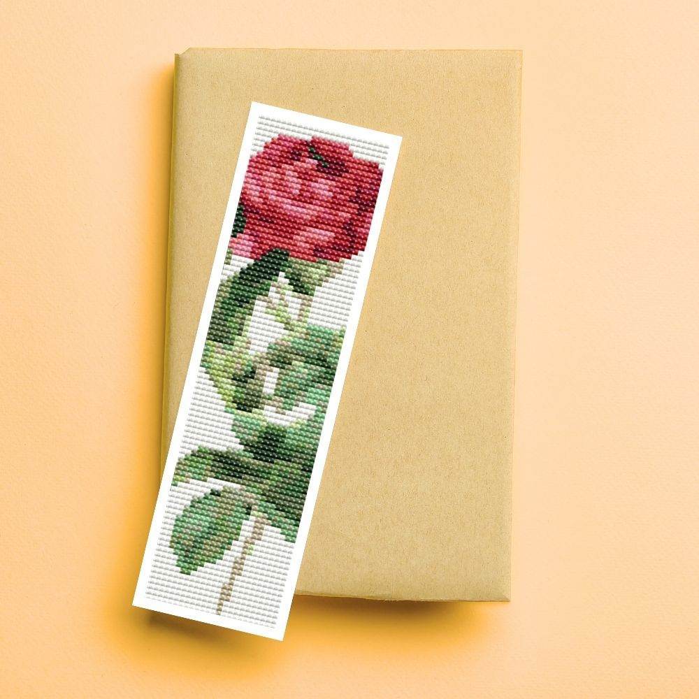 Rosa Gallica Pontiana Bookmark Cross Stitch Kit - The Art of Cross Stitch