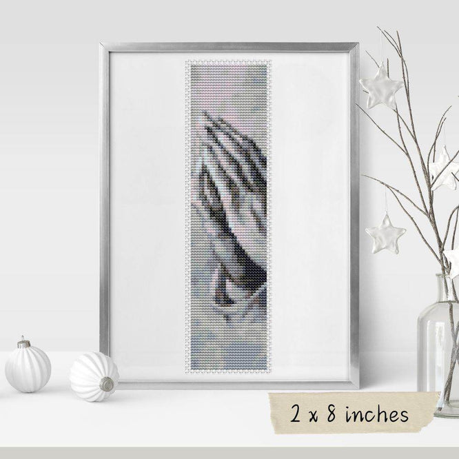 Praying Hands Bookmark Cross Stitch Pattern