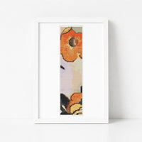 Poppies Bookmark Cross Stitch Kit - Bookmark Cross Stitch Kit - Katsushika Hokusai