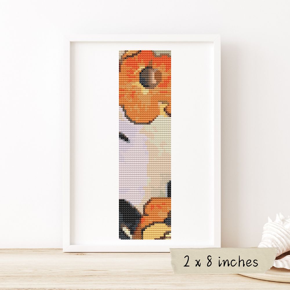 Poppies Bookmark Cross Stitch Kit | Katsushika Hokusai