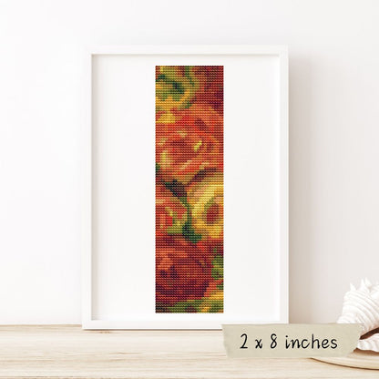 Armful of Roses Bookmark Cross Stitch Kit | Pierre-Auguste Renoir