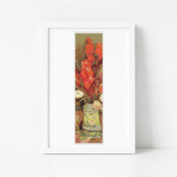 Vase with Red Gladioli Bookmark Cross Stitch Pattern - Bookmark Cross Stitch Pattern - Vincent Van Gogh