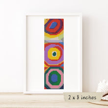 Squares with Concentric Circles Bookmark Cross Stitch Kit | Wassily Kandinsky