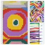 Squares with Concentric Circles Bookmark Cross Stitch Kit - The Art of Cross Stitch