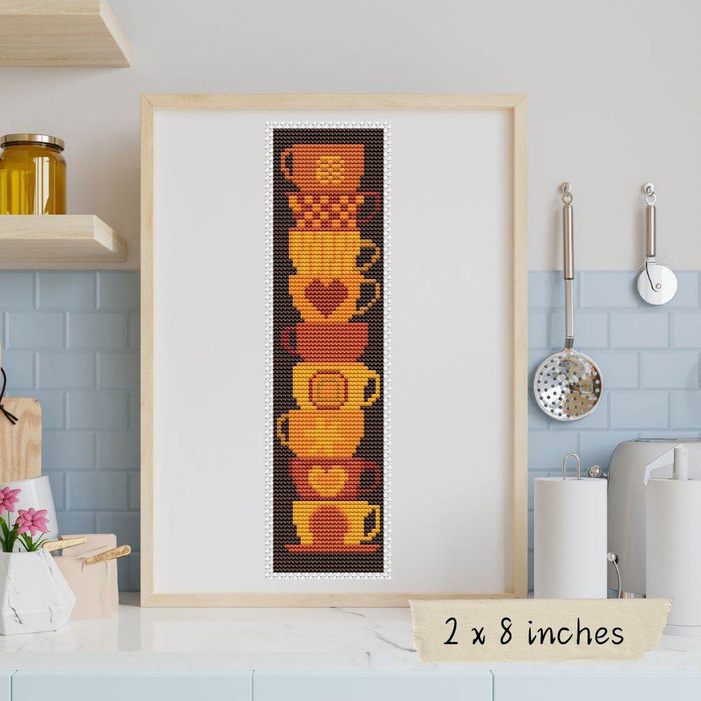 Stack of Cups Bookmark Cross Stitch Kit - The Art of Cross Stitch
