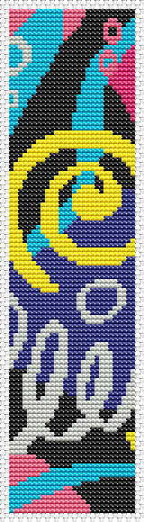 Disco Bookmark Cross Stitch Pattern