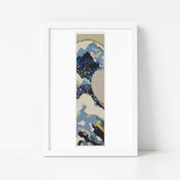 The Great Wave off Kanagawa Bookmark Cross Stitch Kit - Bookmark Cross Stitch Kit - Katsushika Hokusai
