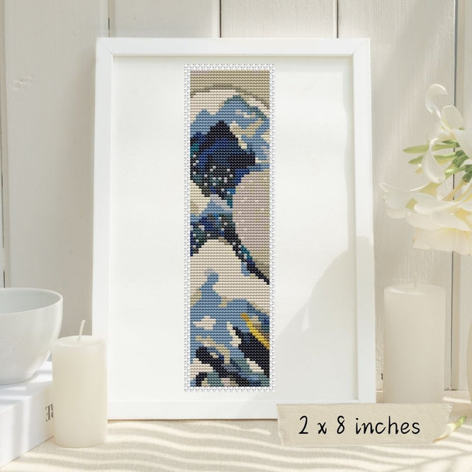The Great Wave off Kanagawa Bookmark Cross Stitch Pattern