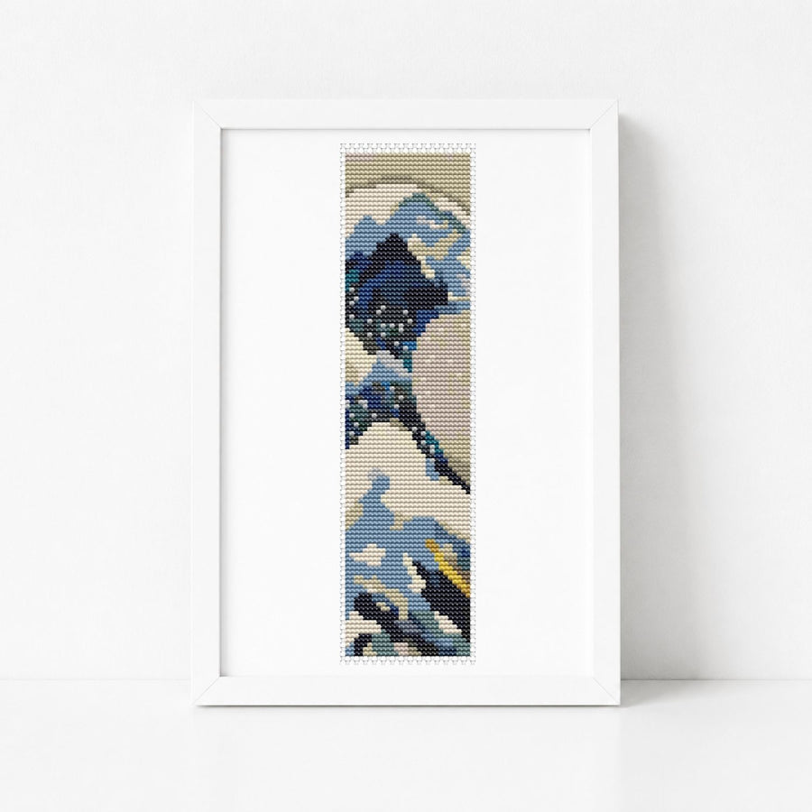 The Great Wave off Kanagawa Bookmark Cross Stitch Pattern