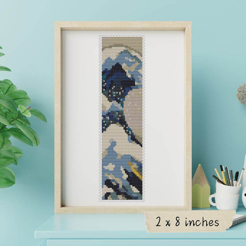 The Great Wave off Kanagawa Bookmark Cross Stitch Kit