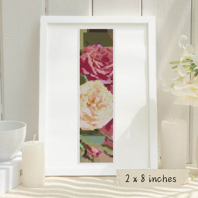Roses Bookmark Cross Stitch Pattern
